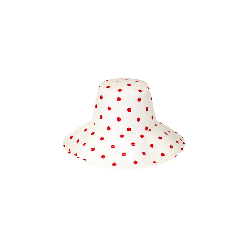 Kids Polka Dot Bucket - Red