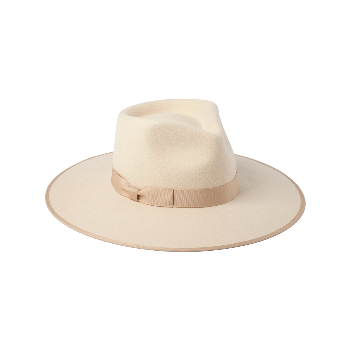 Ribbon Wool Fedora - Ivory