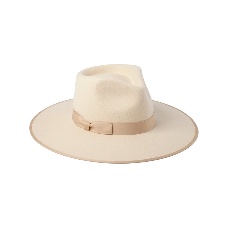 Ribbon Wool Fedora - Ivory