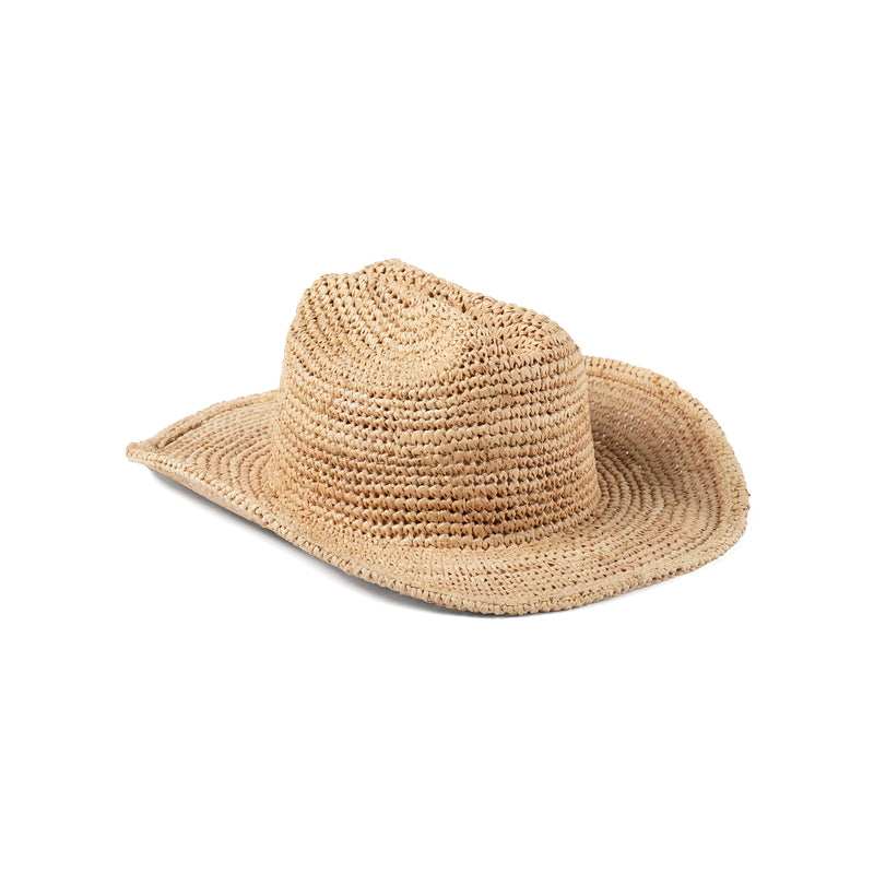 Crochet Raffia Cowboy - Natural